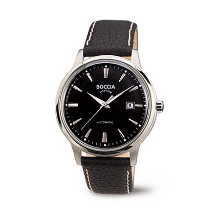 Boccia Automatic Titanium Watch - Black Face - 3586-02 - Click Image to Close